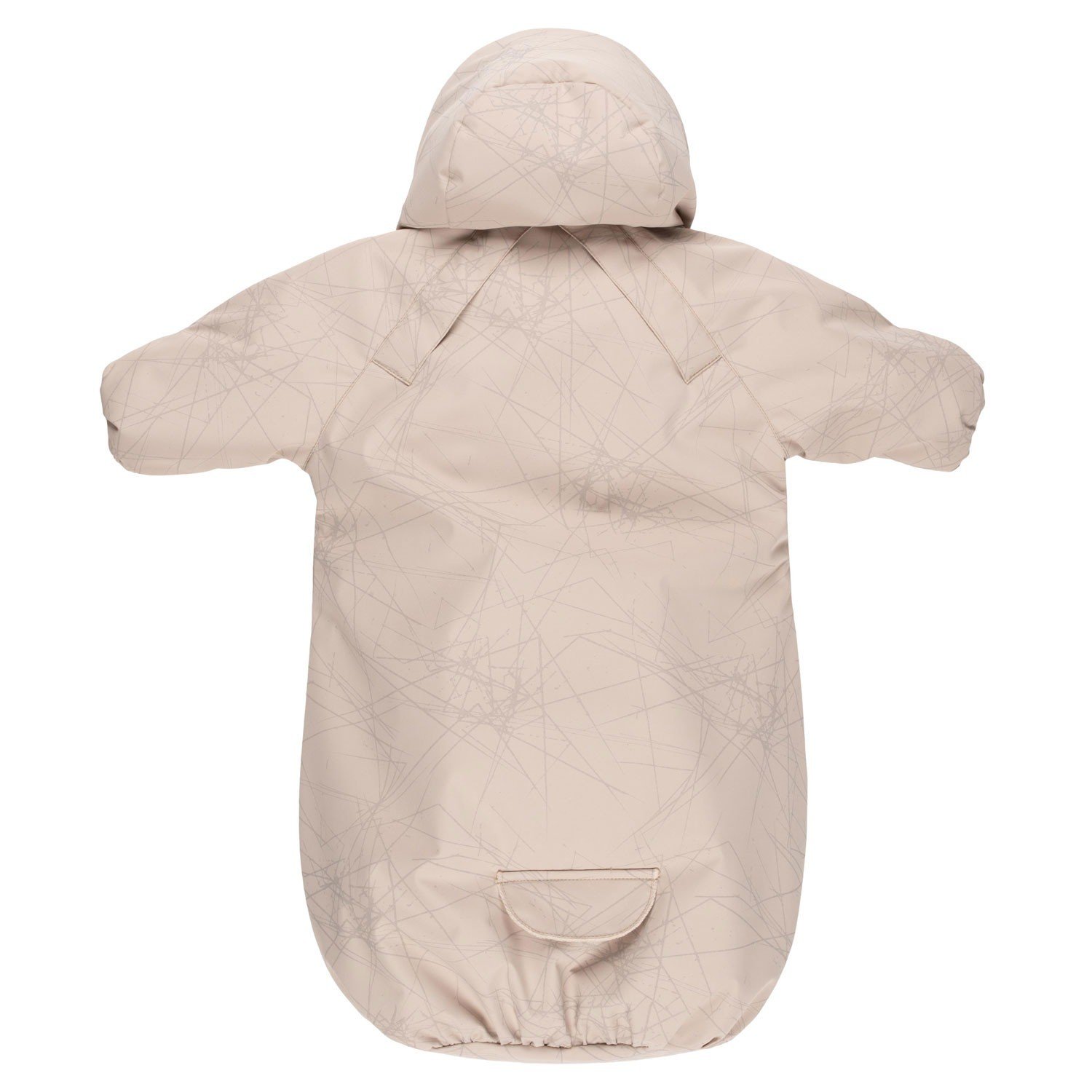 Beige Reflective Merino Wool-Lined Spring/Autumn Bunting Pram Suit - Image 5