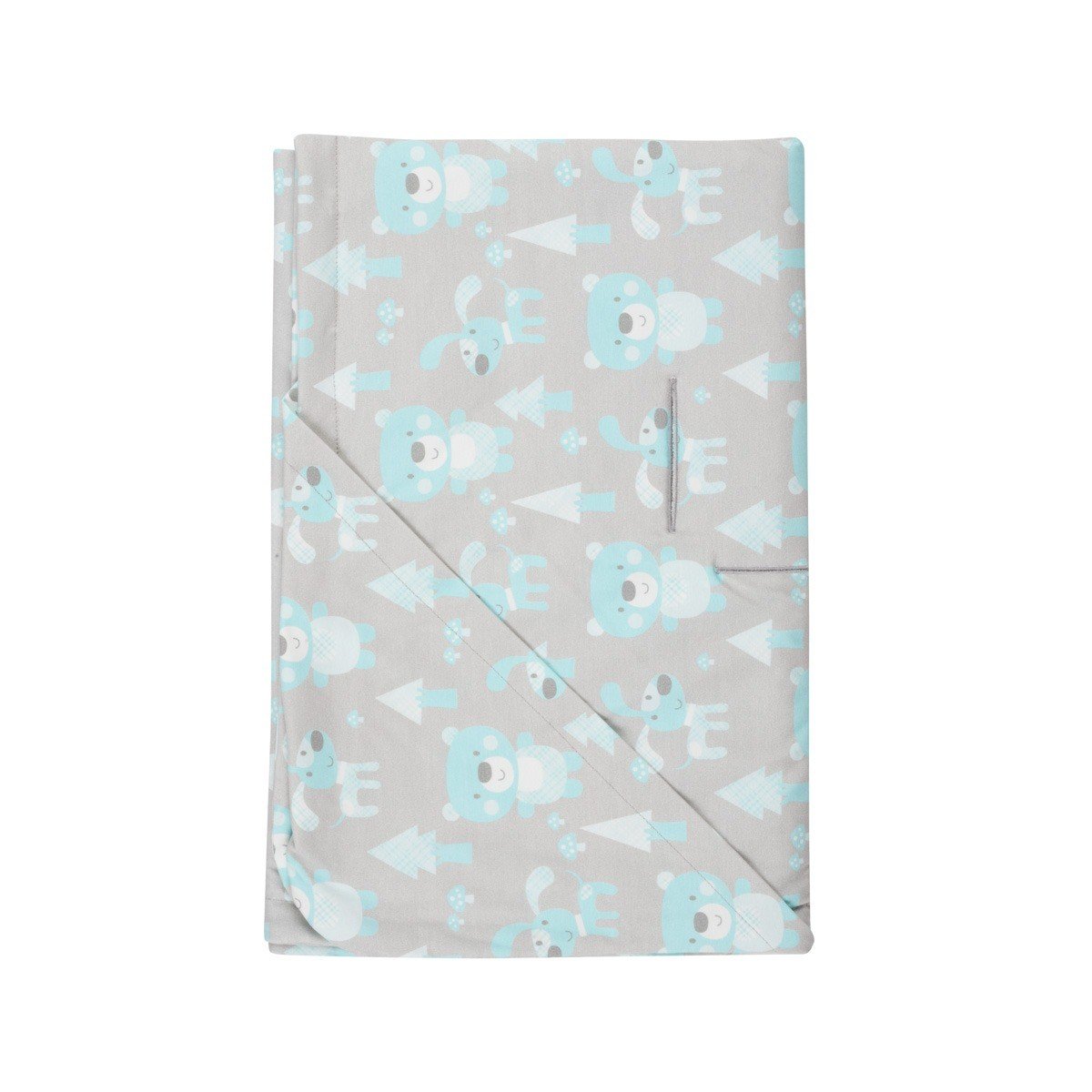 Blue Baby Blanket with Harness Slots - Image 3