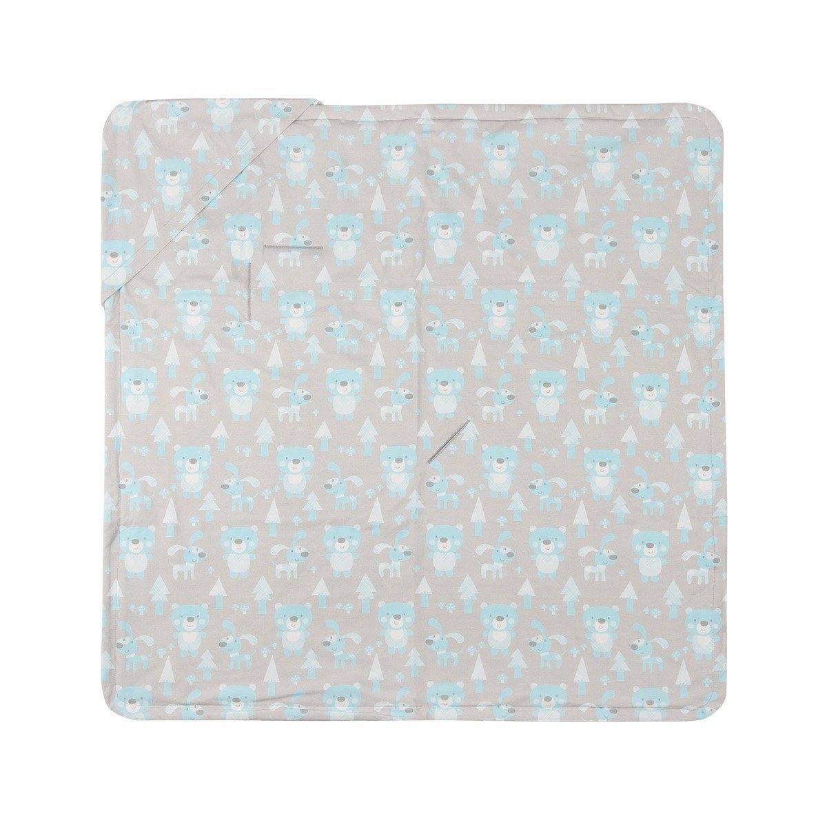 Blue Baby Blanket with Harness Slots - Image 2