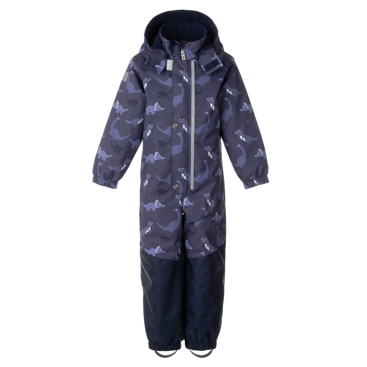 Blue Dinosaur Print Spring/Autumn Children’s Overall with Contrast Panels - Image 3