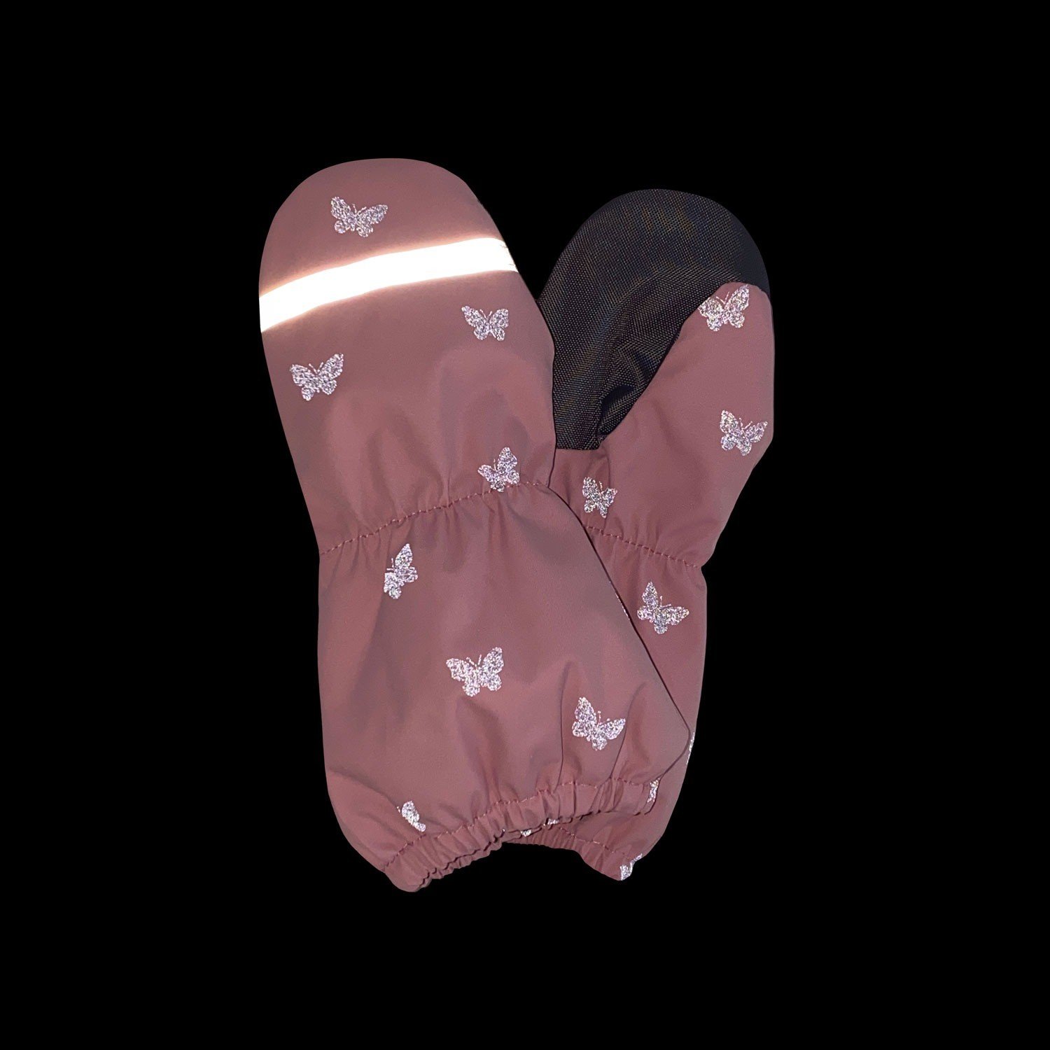 Pink Reflective Spring/Autumn Mittens - Image 2