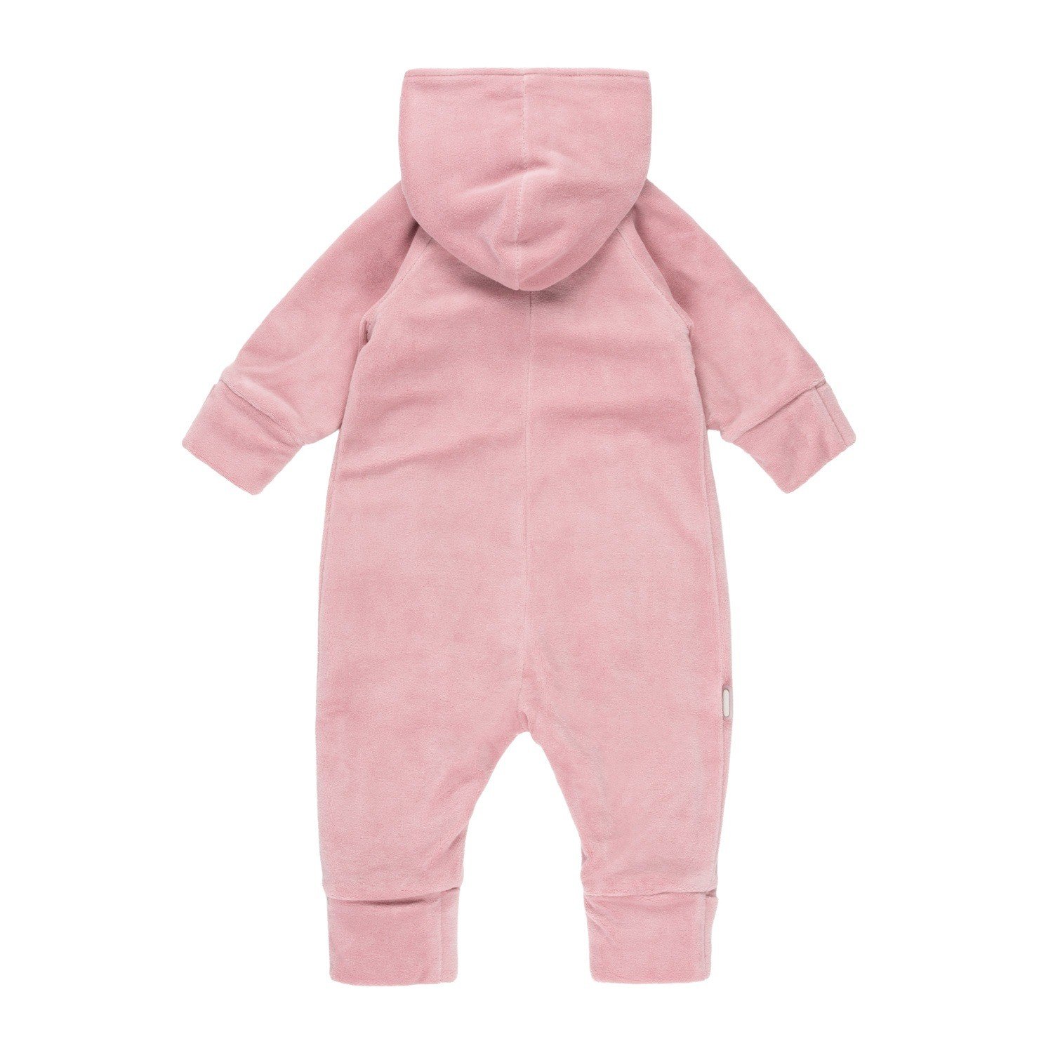 Pink Velvet Baby Overall with Merino Wool Lining - Image 3