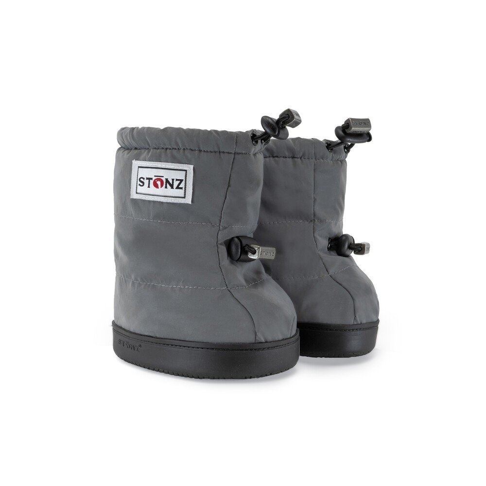 Toddler Puffer Booties - Reflective Silver